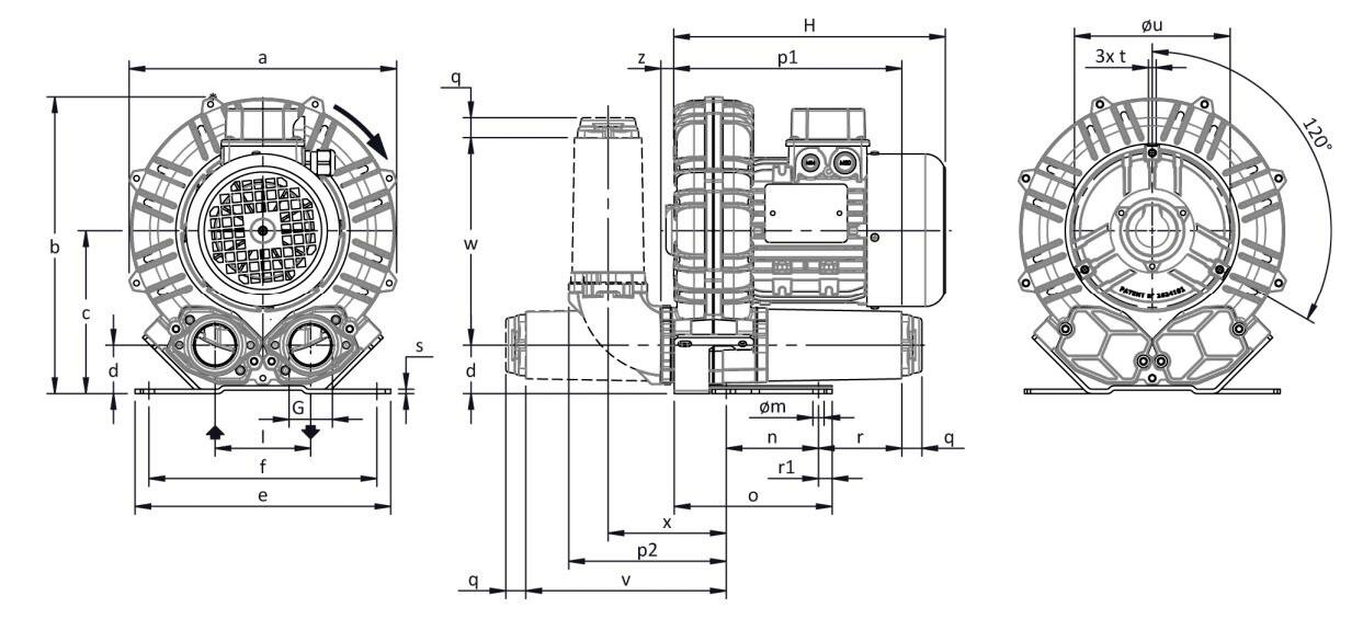 Габаритные размеры (чертеж) FPZ SCL K06 MS 3.0