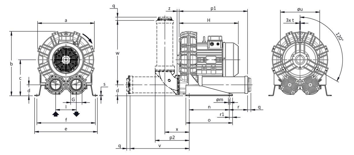 Габаритные размеры (чертеж) FPZ SCL K07 MS 2.2