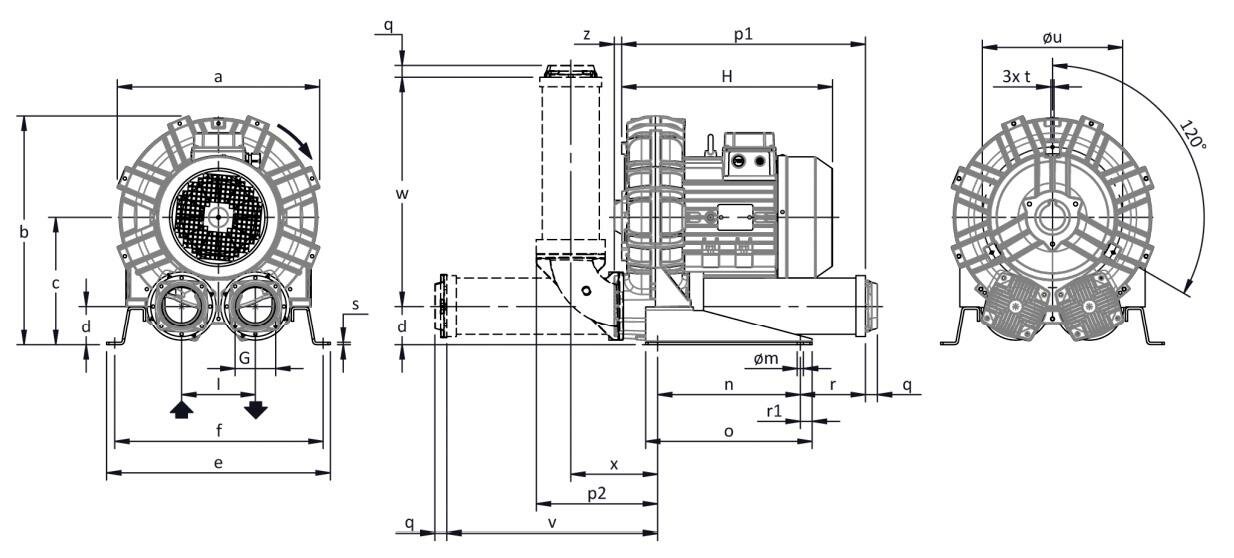 Габаритные размеры (чертеж) FPZ SCL K09 MS 9.2