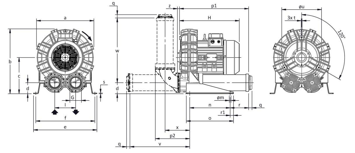 Габаритные размеры (чертеж) FPZ SCL K10 MS 7.5