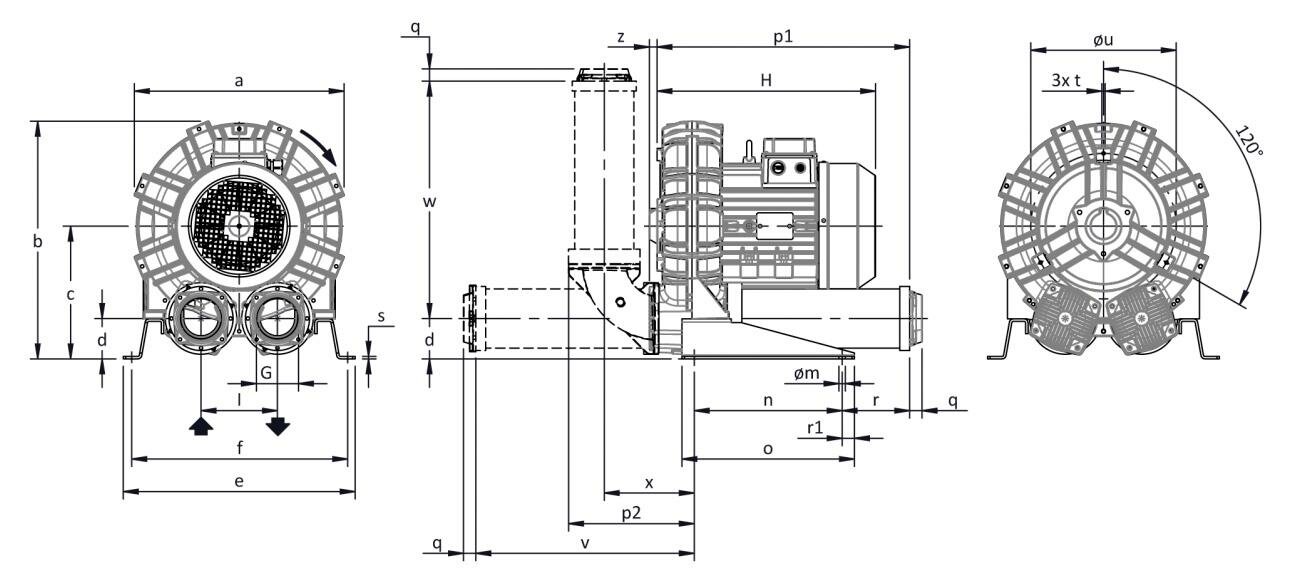 Габаритные размеры (чертеж) FPZ SCL K11 MS 9.2
