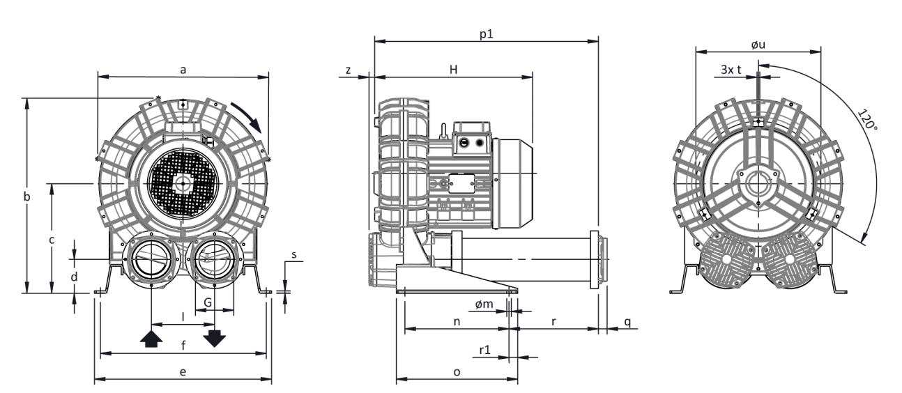 Габаритные размеры (чертеж) FPZ SCL K08R MD 7.5