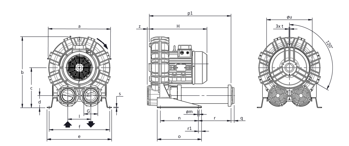 Габаритные размеры (чертеж) FPZ SCL K09 MD 7.5