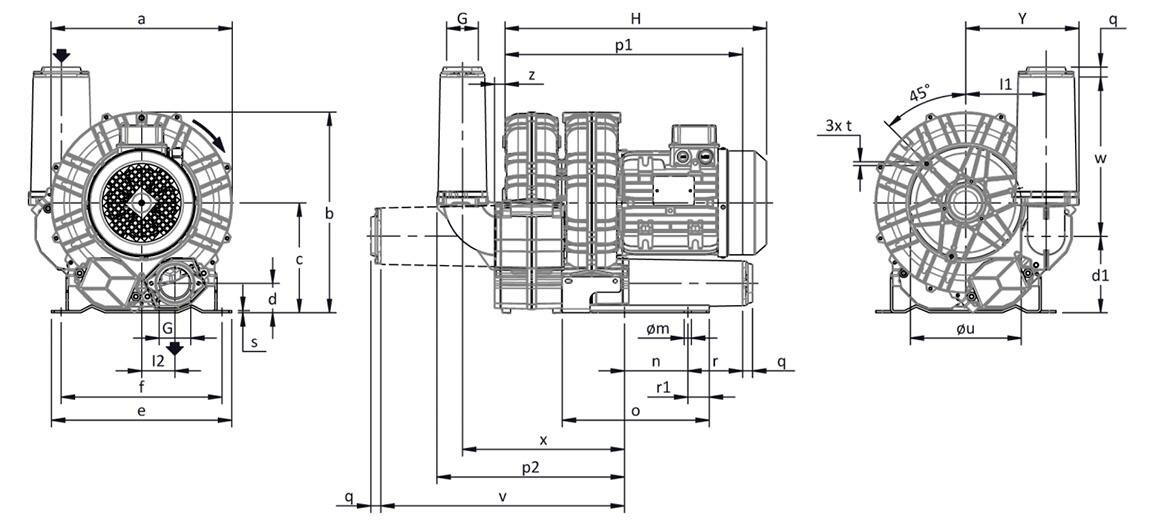 Габаритные размеры (чертеж) FPZ SCL K04 TD 2.2