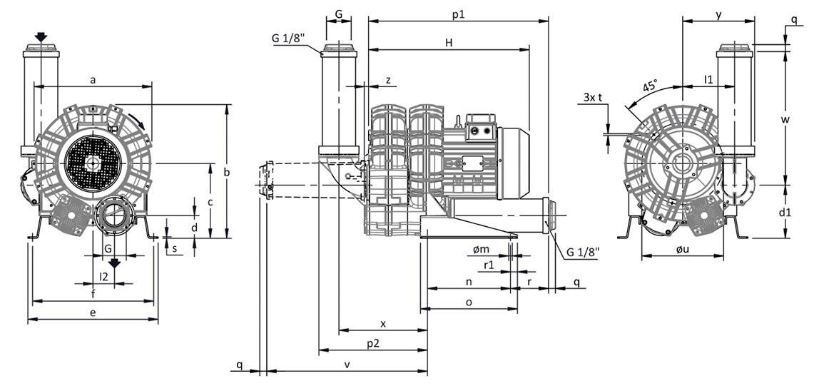 Габаритные размеры (чертеж) FPZ SCL K07 TD 9.2