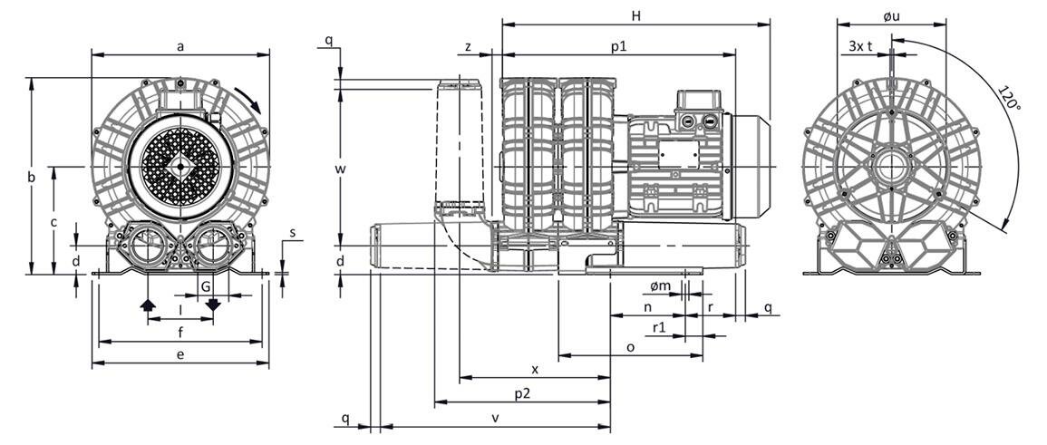 Габаритные размеры (чертеж) FPZ SCL K05 66 TS 4.0