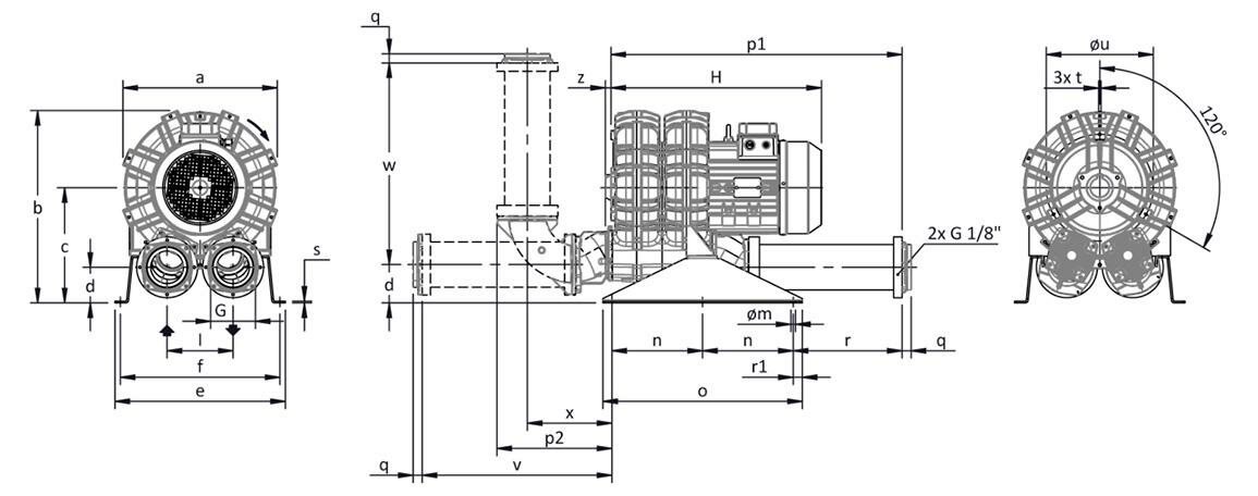 Габаритные размеры (чертеж) FPZ SCL K12 TS 18.5